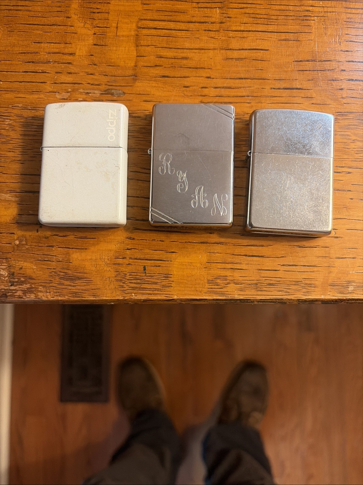 Nice Lot of 3 - Zippo Lighters - 1 Monogrammed 