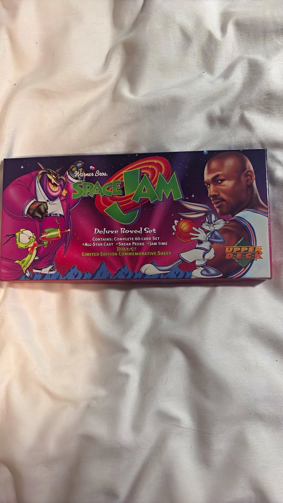 Vintage 1996 Upper Deck Space Jam Deluxe Boxed Set — Complete 60 Card Set (MINT)