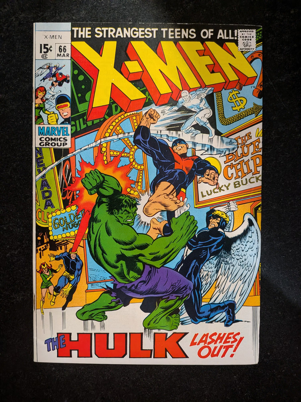 X-Men #66 1970 Marvel Hulk Cover Last Original Story 15c