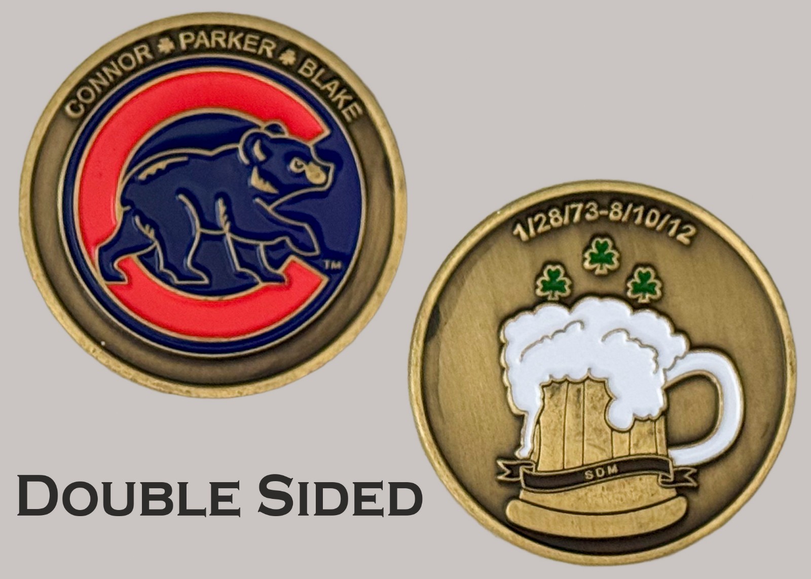 Chicago Cubs Connor Parker Blake Beer Mug Tribute Challenge Coin  J#46