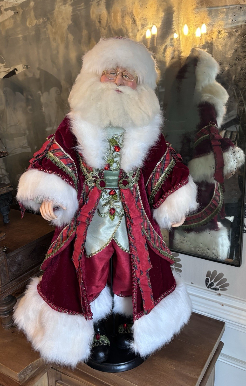 Rare Retired Wishes Santa Katherine’s Collection Christmas
