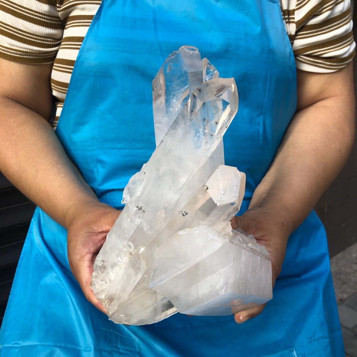 6.31LB Large Natural White Clear Quartz Crystal Cluster Rough Healing Specimen