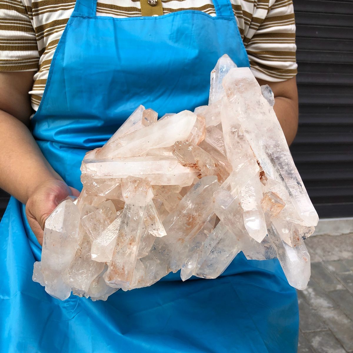 10.49LB Natural Clear Quartz Cluster Crystal Cluster Mineral Specimen 6350
