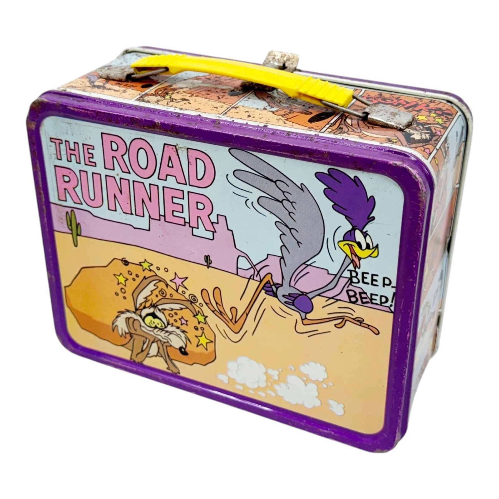 Vintage 1973 Metal ROAD RUNNER King-Seely Warner Bros Lunchbox & 8 oz Thermos