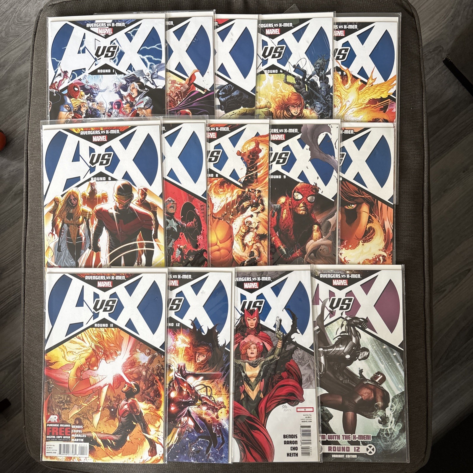 Avengers vs. X-Men #0-12 Marvel Comics COMPLETE w/ #12 Variant Bagged & Boarded