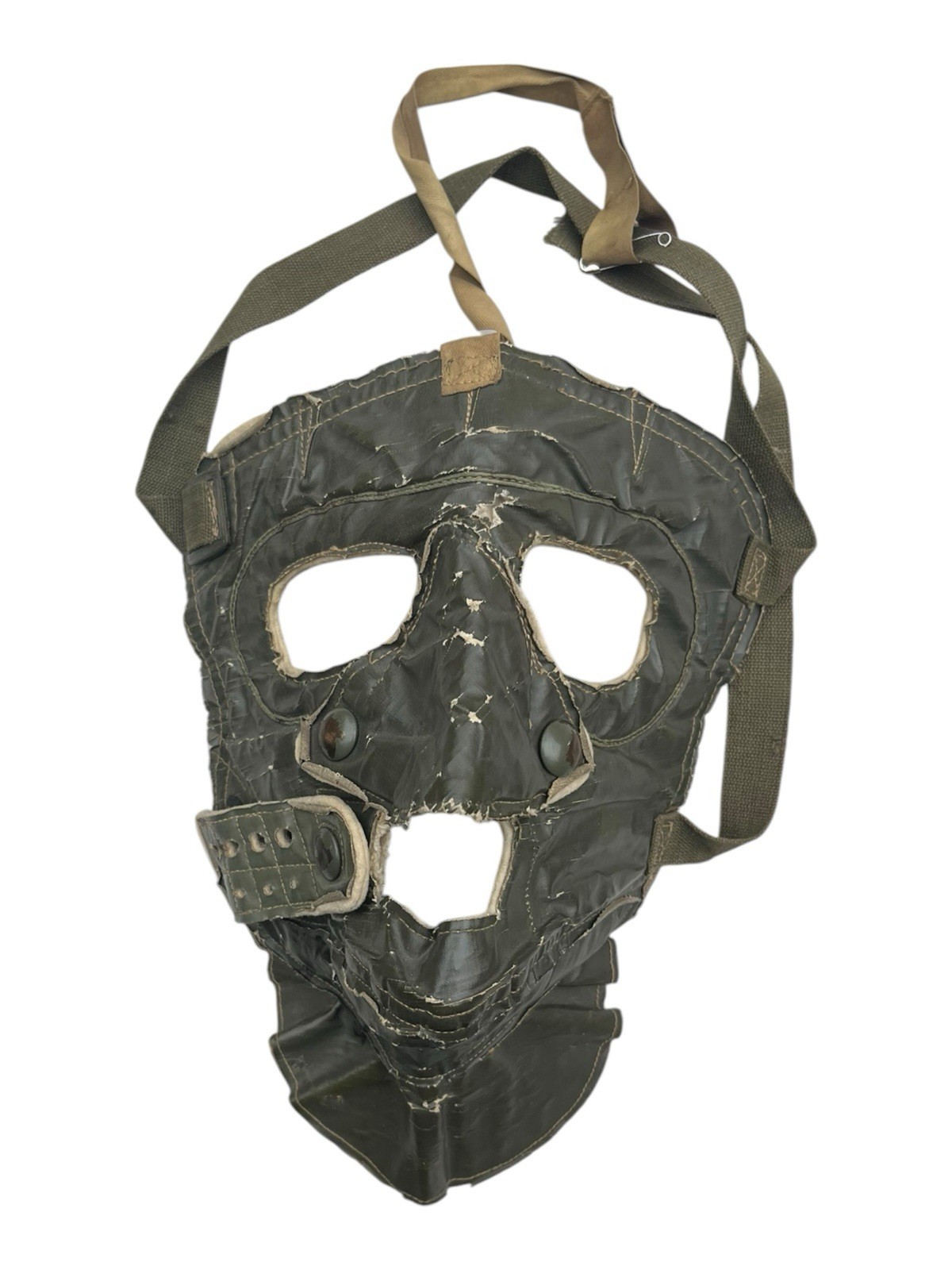 Rare Vtg 1940's WWII United States Navy Cold Weather Bazooka Gunner's Face Mask
