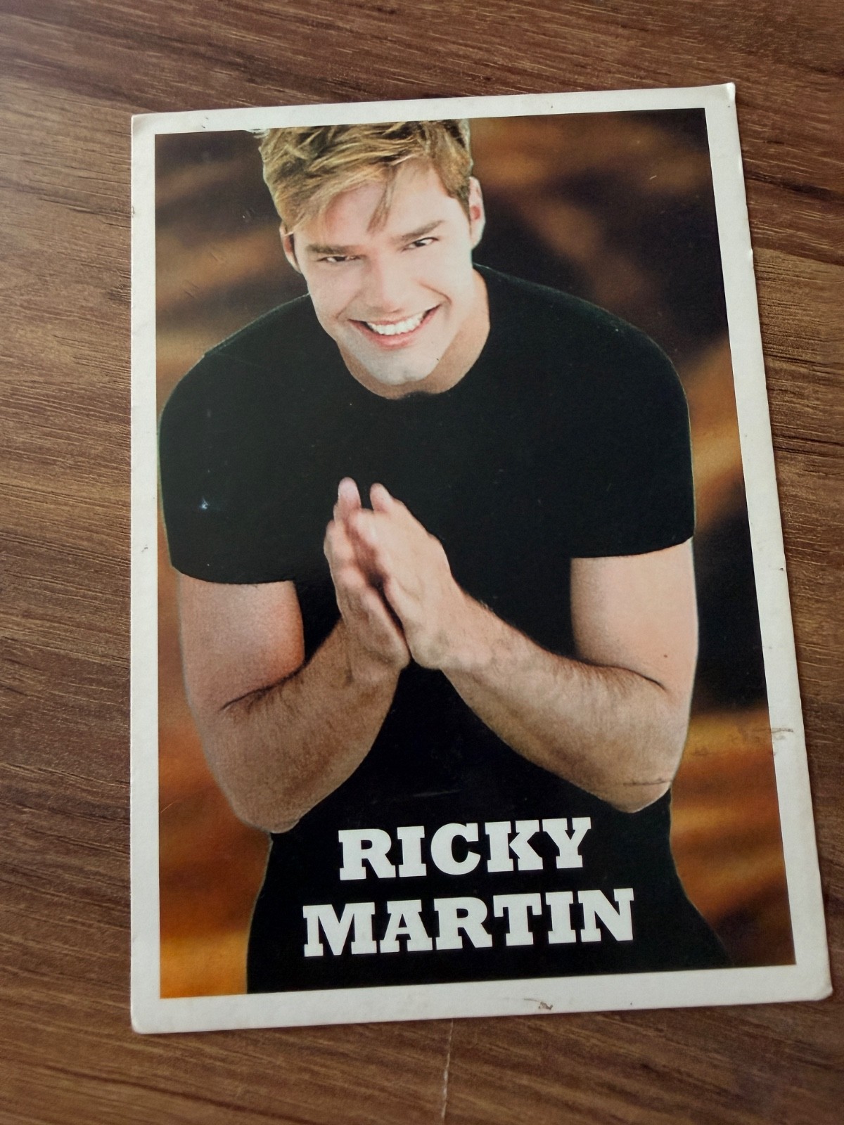 Ricky Martin Vintage Turkish Postcard Rare Turkey Latin Pop Collectible Original