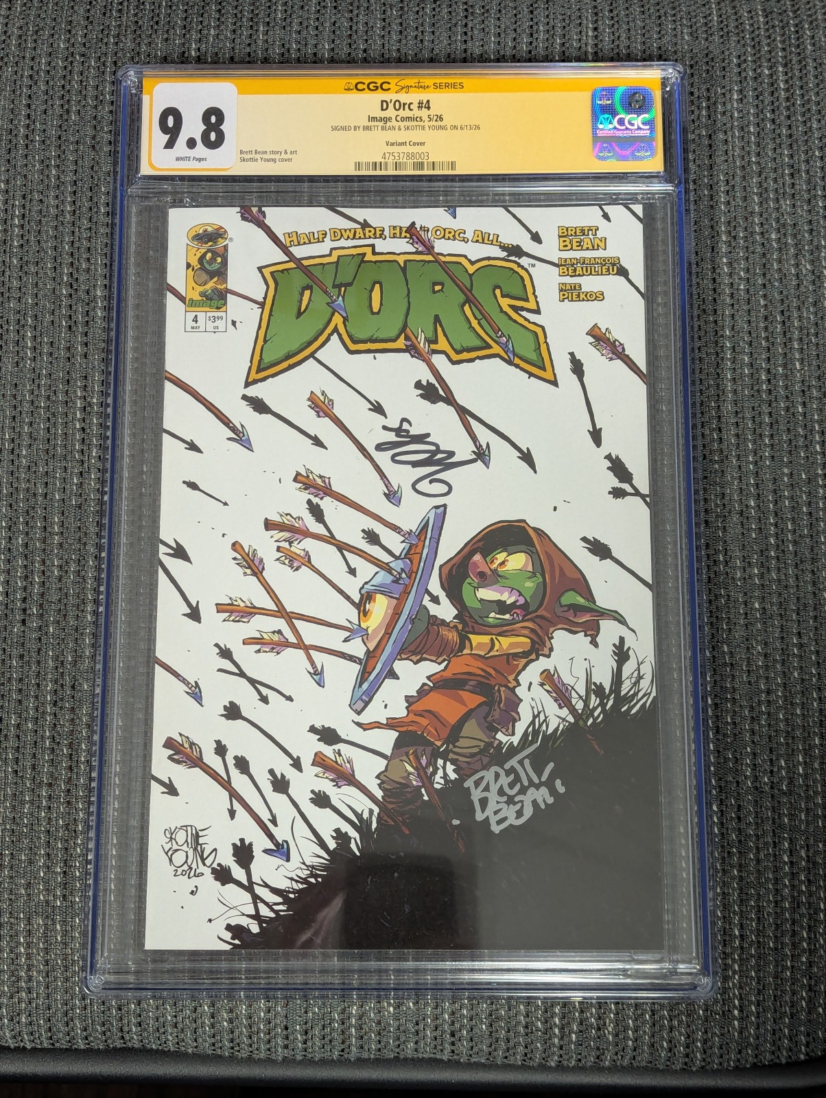 D’ORC #4 - 1st print Cover B CGC SS 9.8 - SIGNED by Brett Bean & Skottie Young