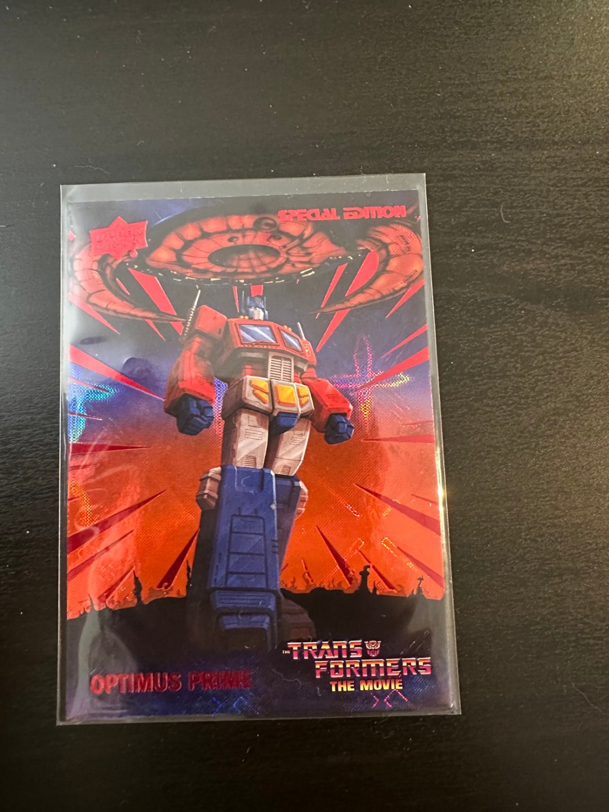 2026 Upper Deck Transformers 40th Anniv Optimus Prime #1 Anniv Red 1359/1986