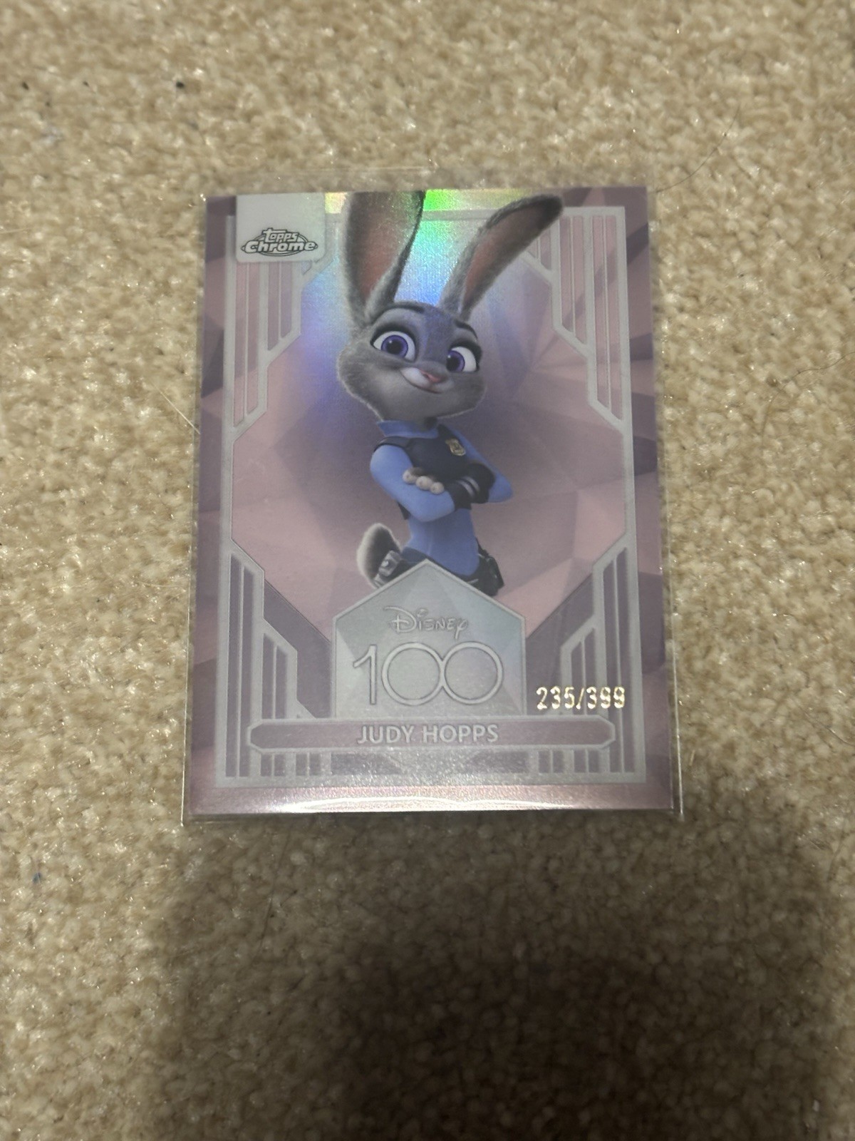 2023 Topps Chrome Disney 100 Judy Hopps #17 Pink Refractor /399