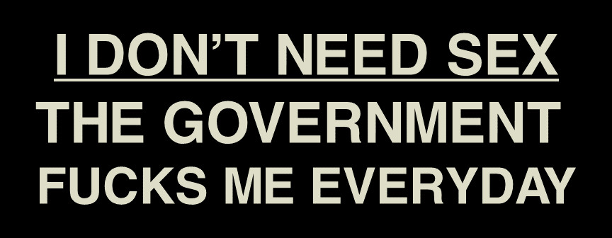 ANTI-GOVERNMENT bumper sticker decal conservative republican