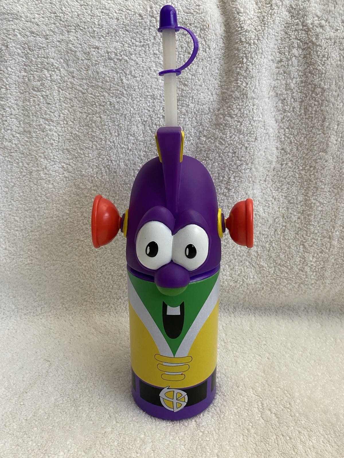 VeggieTales Super LarryBoy Bottle 1999 Big Idea Rare VHTF Larry Boy Vintage