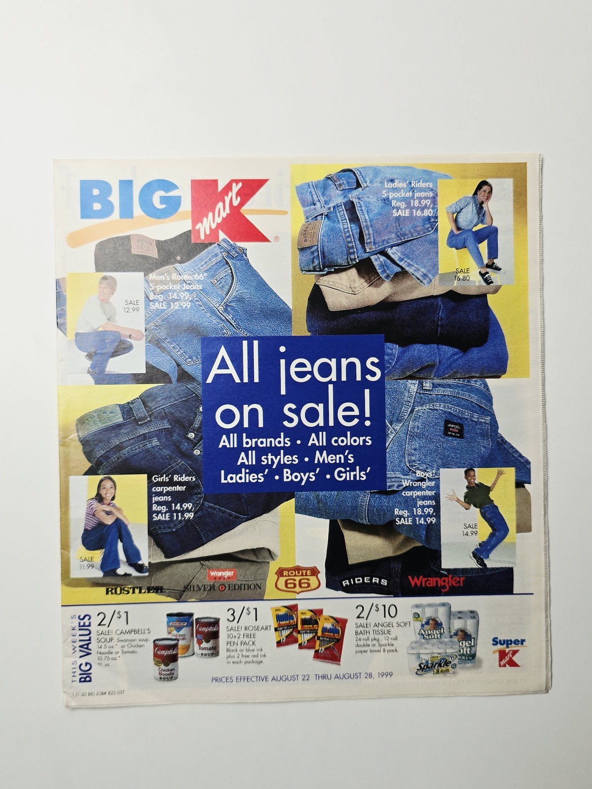 1999 Big Kmart Back To School Circular Jeans NFL Route 66 Timex 36 Pages