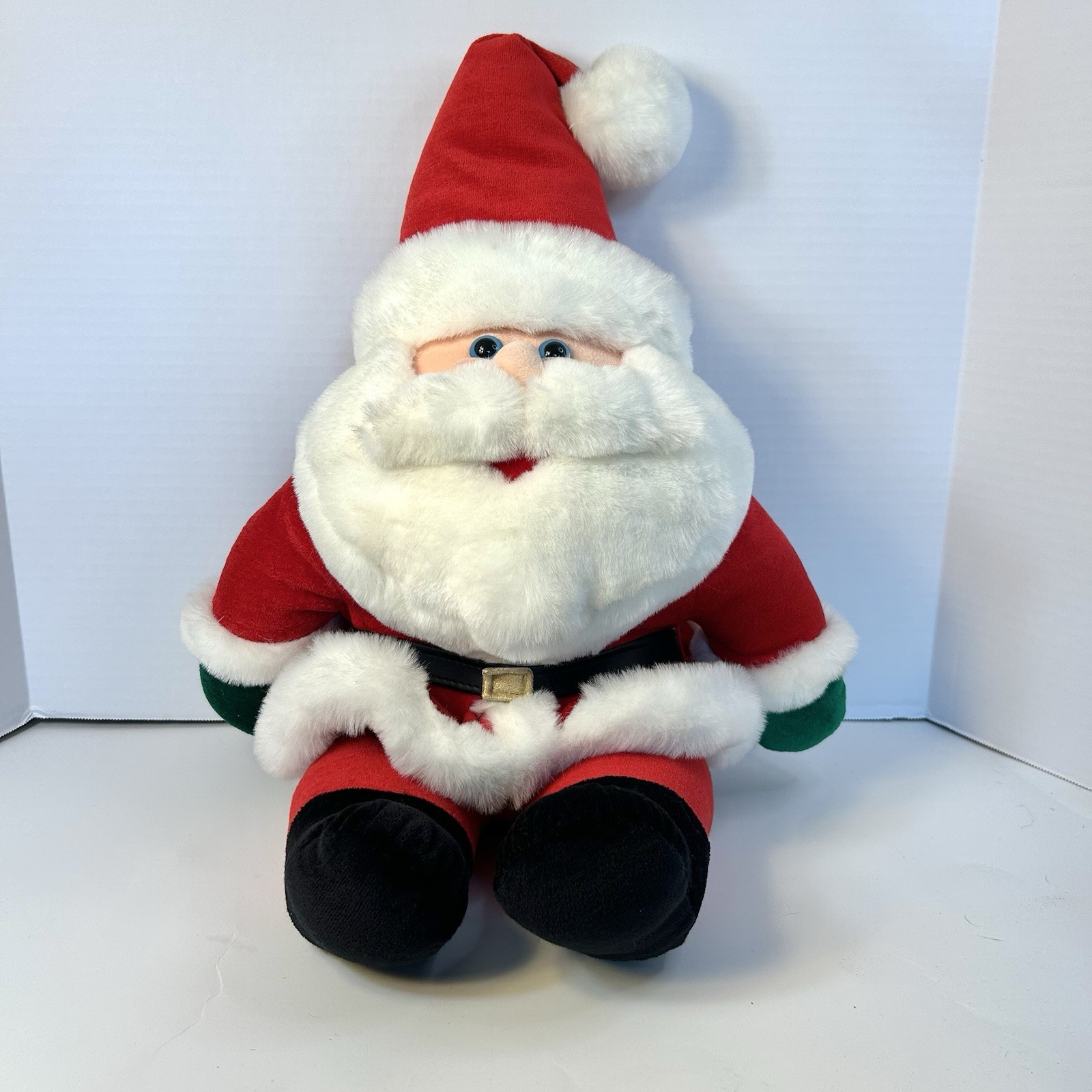 Vintage 1994 Santa Claus Plush Christmas Sitting Stuffed Doll Fordlet Int. 