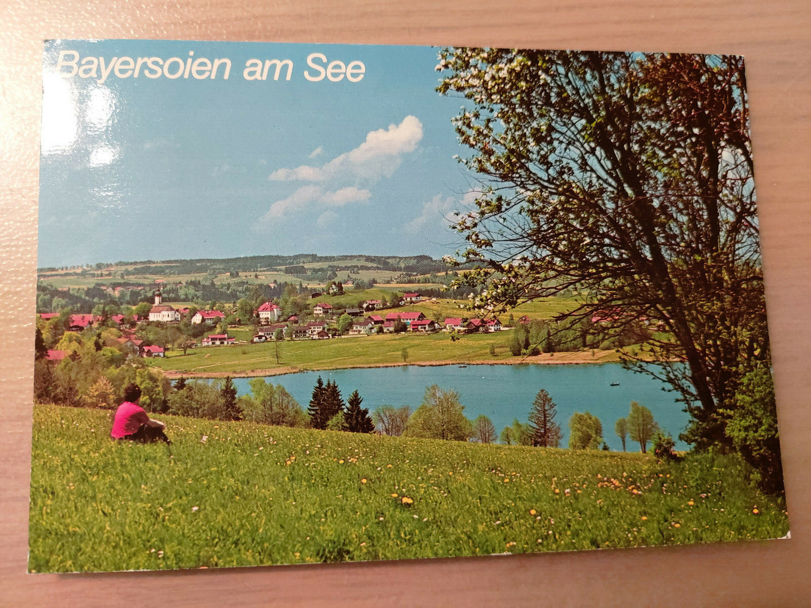 Postcard Bayersoien Obb. Soier See 25.03.1992 gel_