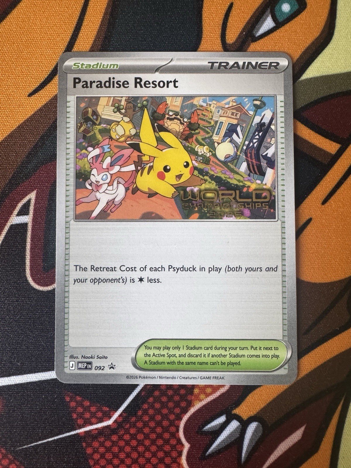 Pokemon Worlds 2026 English Paradise Resort MEP 092 San Francisco Promo Card