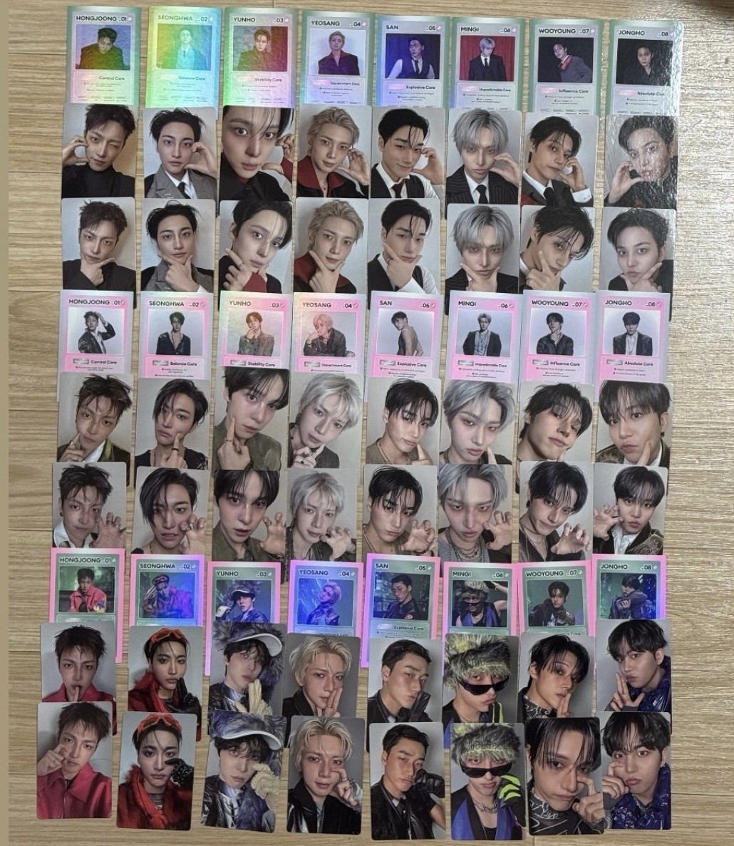 LOT ATEEZ GOLDEN HOUR Part. 5 - OT8 Full Album PC SET (72 photocards) K-Pop 