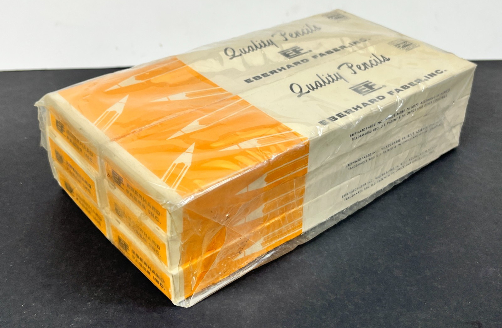 72 EF EBERHARD FABER Quality Pencils NOS New 12doz Box Lot X6 MARIGOLD 240 2