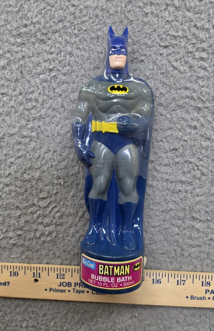 Kid Care Batman Bubble Bath Figure 10 oz 1991 DC Comics Sealed Tsumura Vintage