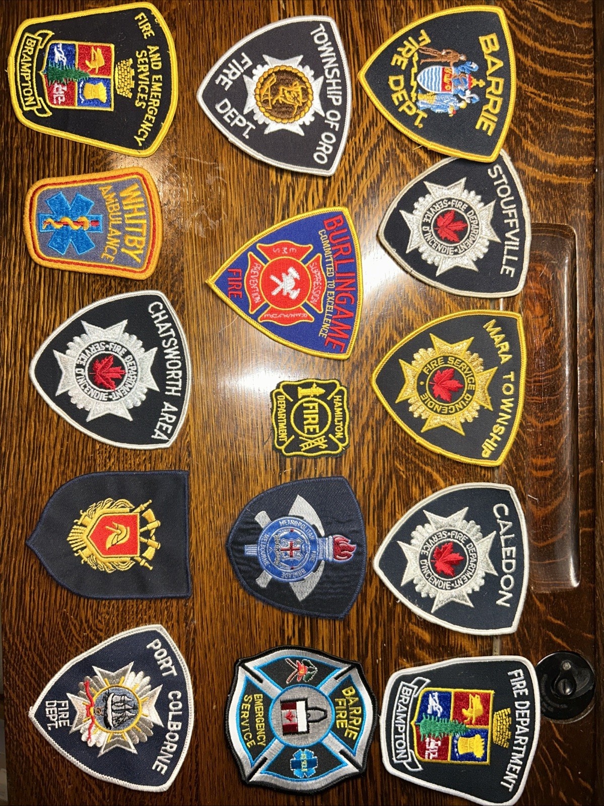 Vtg  Fire Department Patch Lot 15 Canada EMT EMS Fire Departments Hamilton Oro
