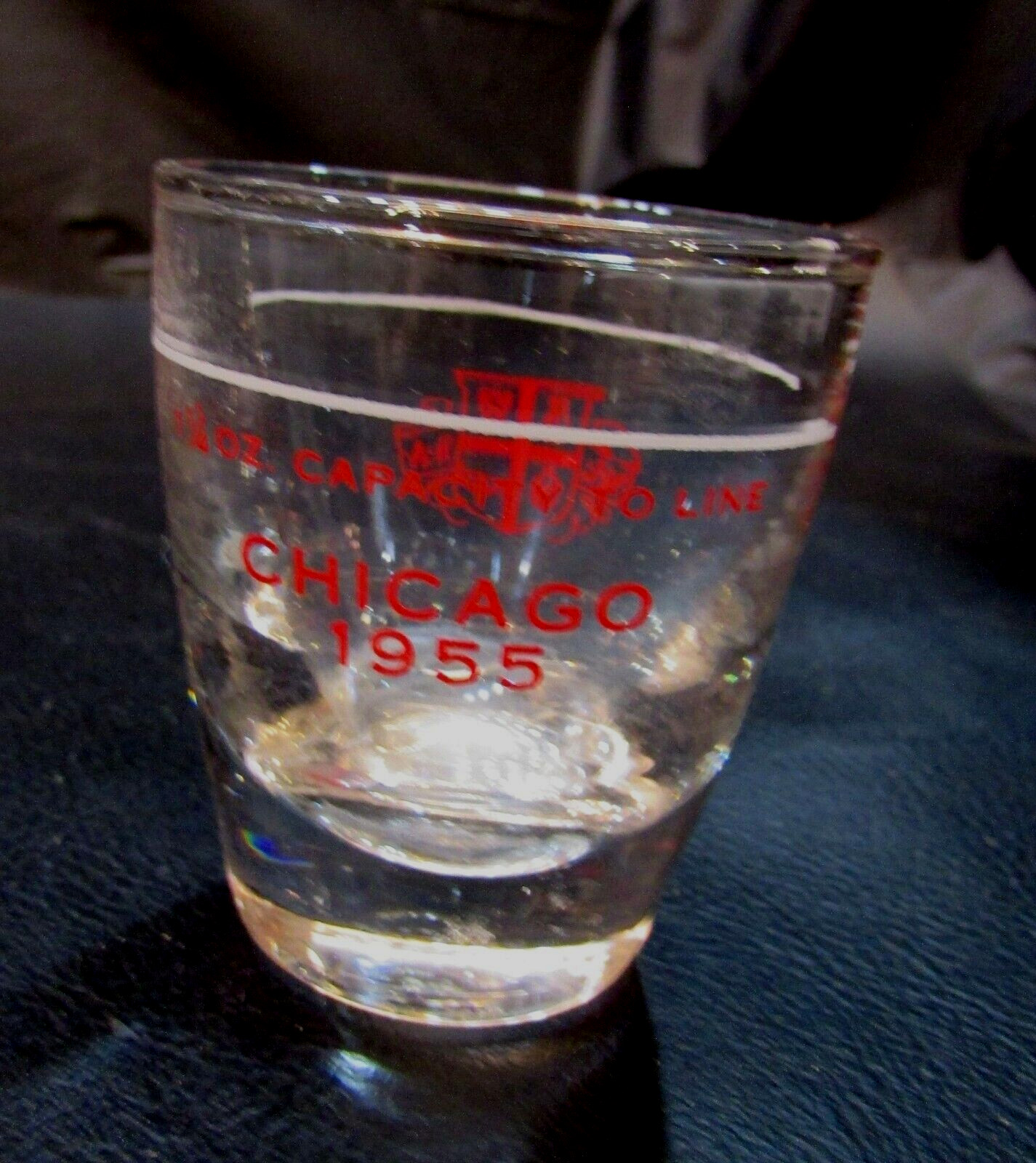 Next Level Basketball Academy NLBA Chicago 1955 Red Clear Bar Shot Glass