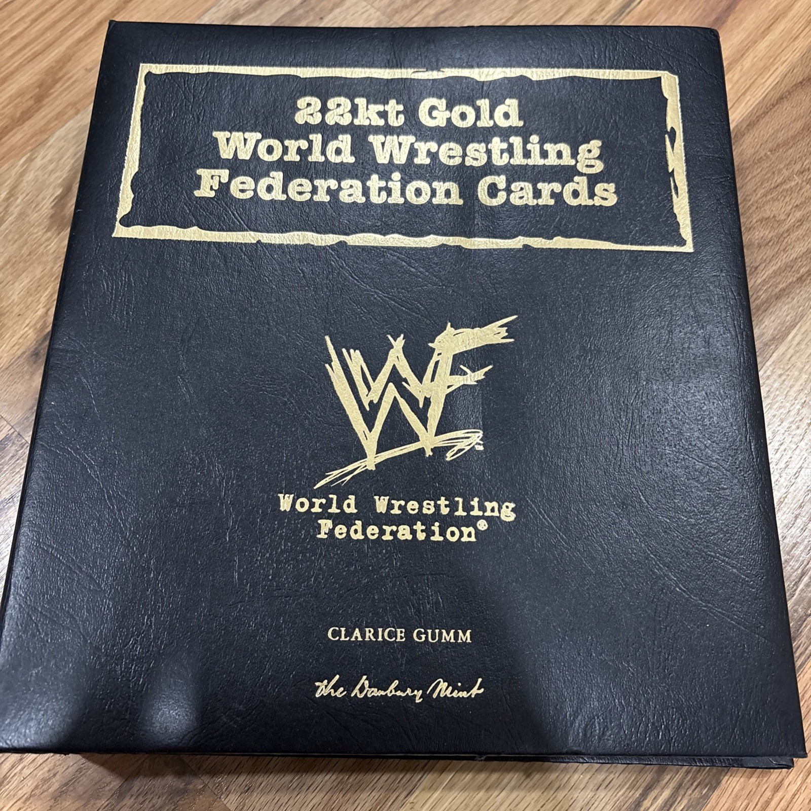 Danbury Mint 22kt Gold WWF Cards Lot 47/50 The Rock Stone Cold Undertaker Binder