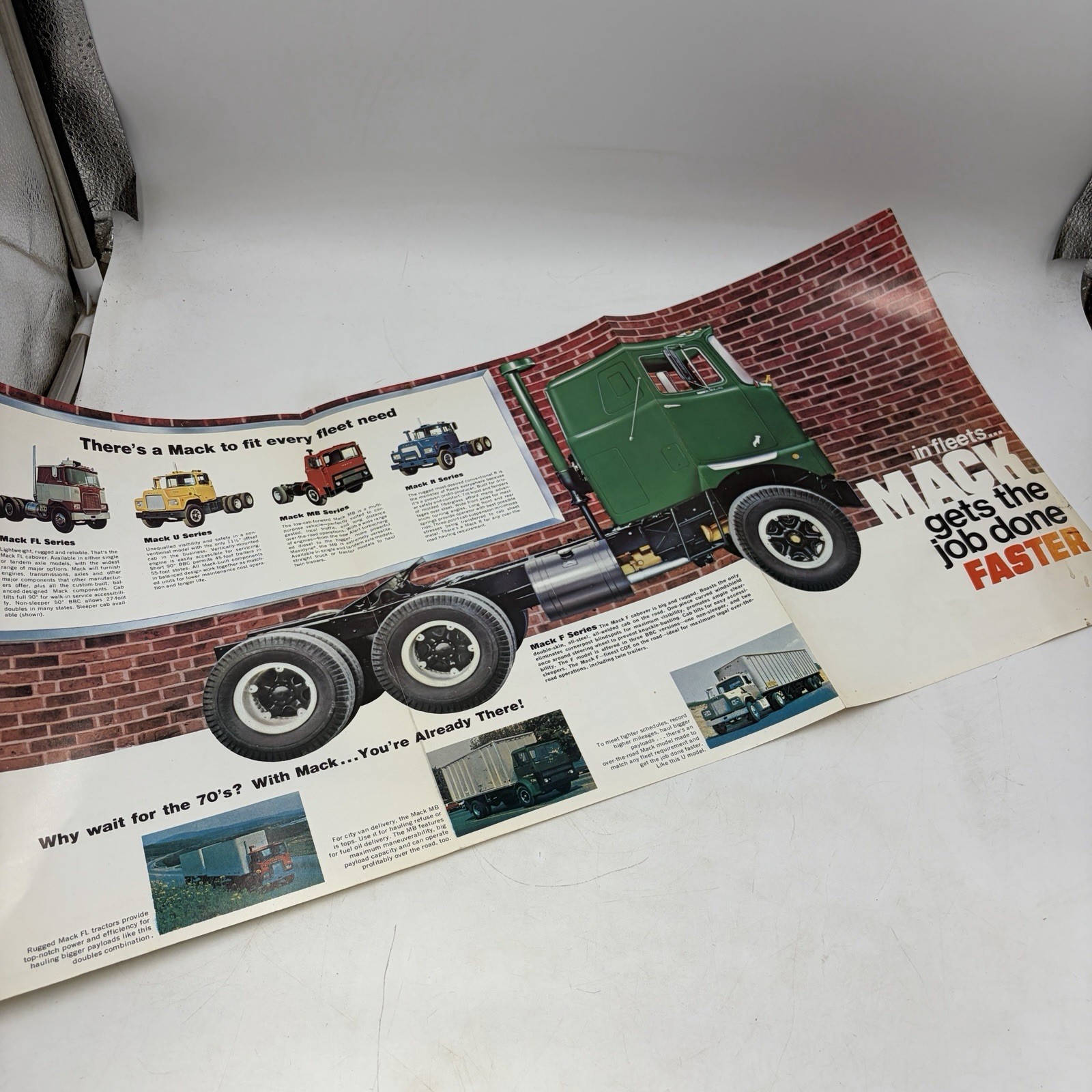 1960s Mack Trucks Fleet Sales Foldout Brochure F FL U MB R Series Maxidyne