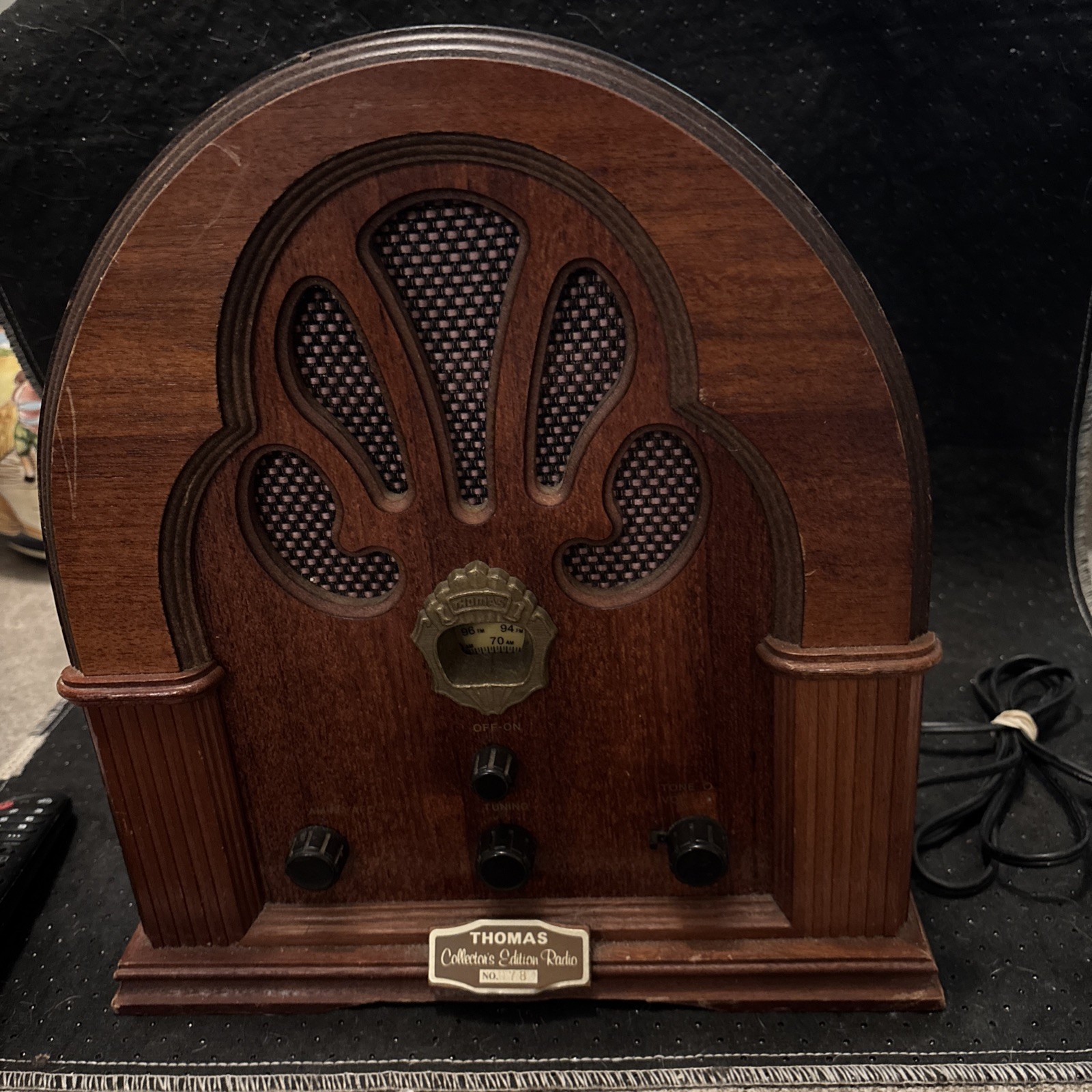Vintage Thomas Collector's Edition Radio #0784 Model BD 109 1986 Tested Works