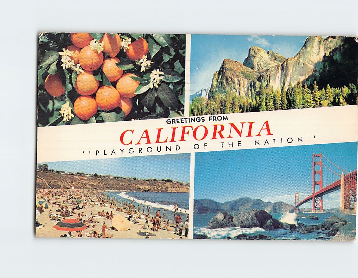 Postcard Views and Scenes in California USA