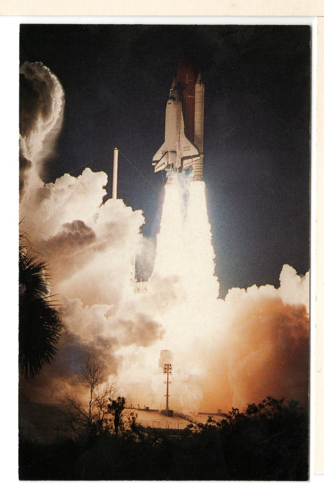 Postcard Florida FL Discovery\'s 1st Night Launch after Challenger Accident -PP4