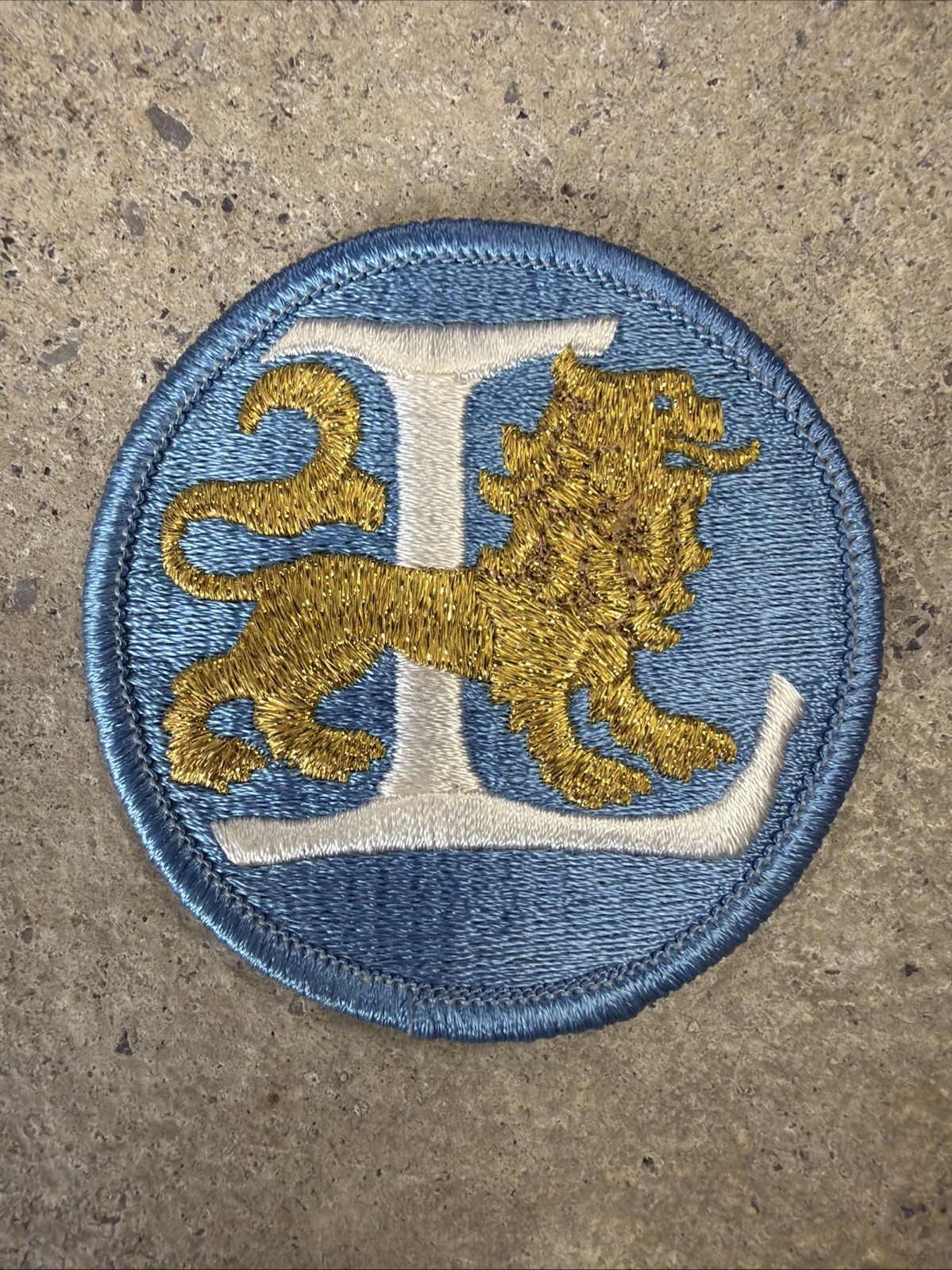 Vintage L LION EMBROIDERED SEW ON ONLY PATCH LION LOGO GERMAN 3\