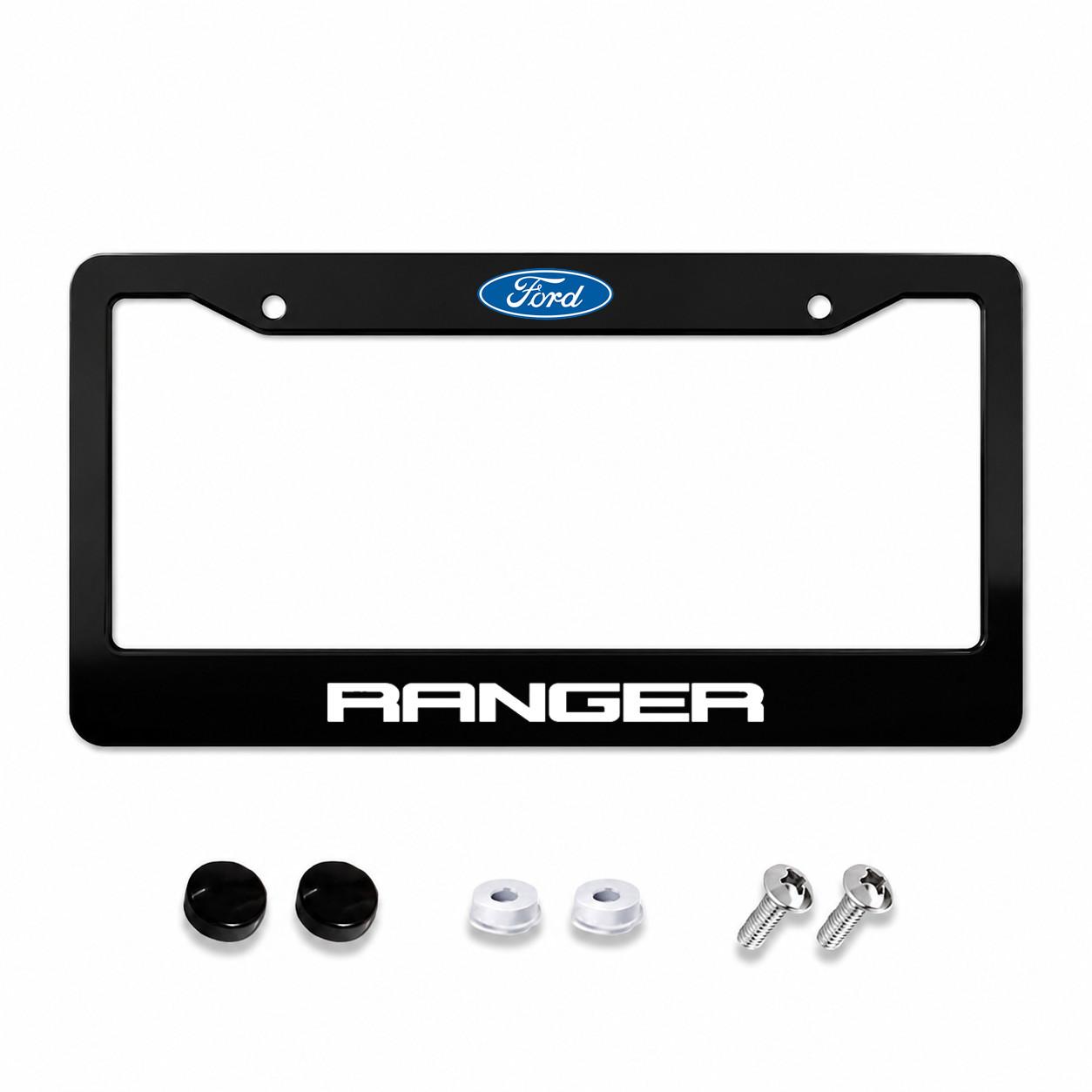 Ford Ranger License Plate Frame, Stainless Steel 12x6in US Standard