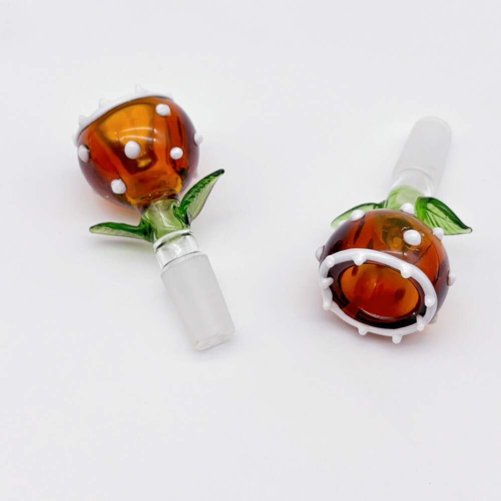 2pcs 14mm Male Thick Glass Smoking Tobacco Bowl Flower Quality Water Pipe Slide