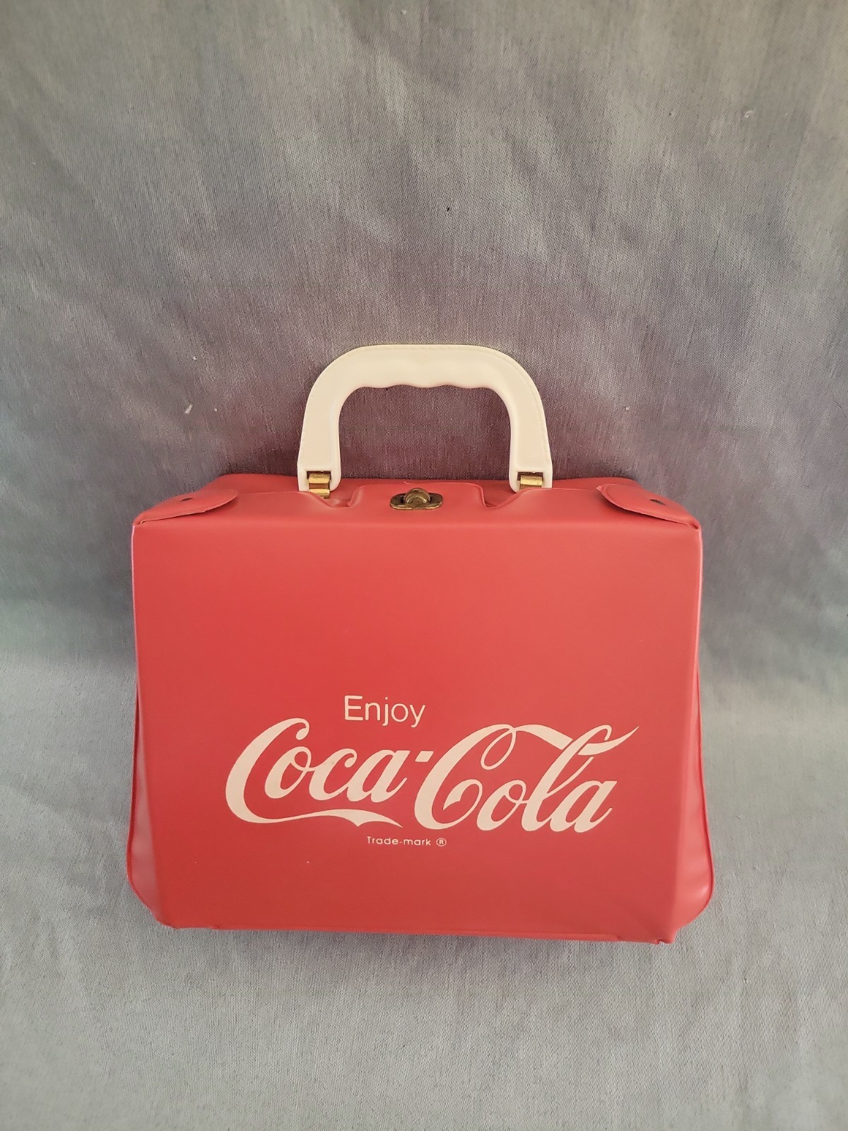 Vintage 1970\'s Coca-Cola Vinyl Lunchbox Bag Excellent Condition 8\