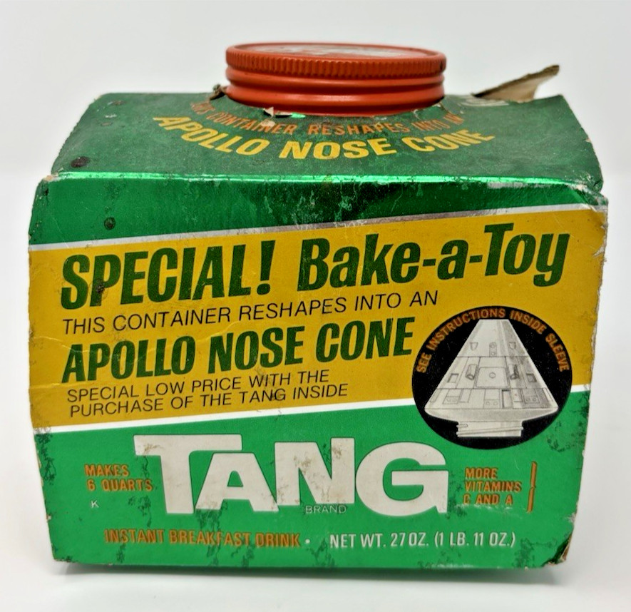 Vintage Tang Bake-A-Toy Apollo Nose Cone Bank 1969 Space Promo Rare Original