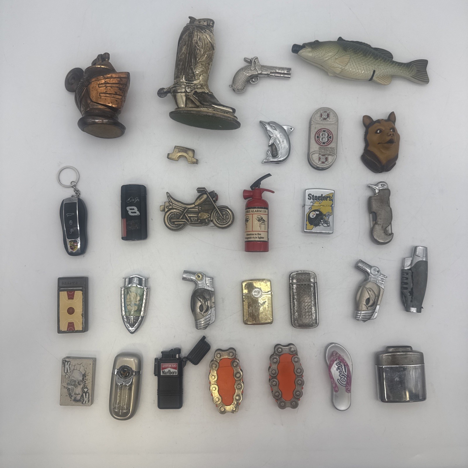 27 Vintage Cigarette Lighters , mix lot / read description Untested