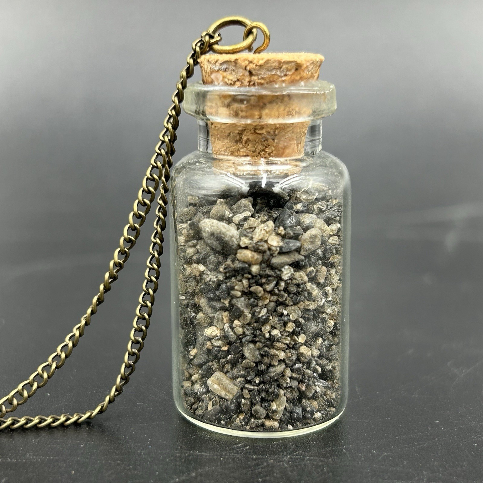 Authentic Iwo Jima Sand Necklace 15ml Bottle Pendant Marine Collected 2001
