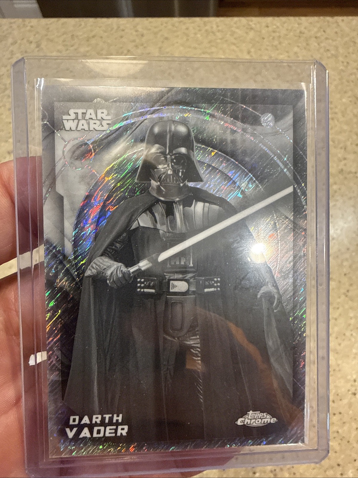 2026 Topps Chrome Star Wars Black and White Shimmer Refractor Darth Vader RotJ