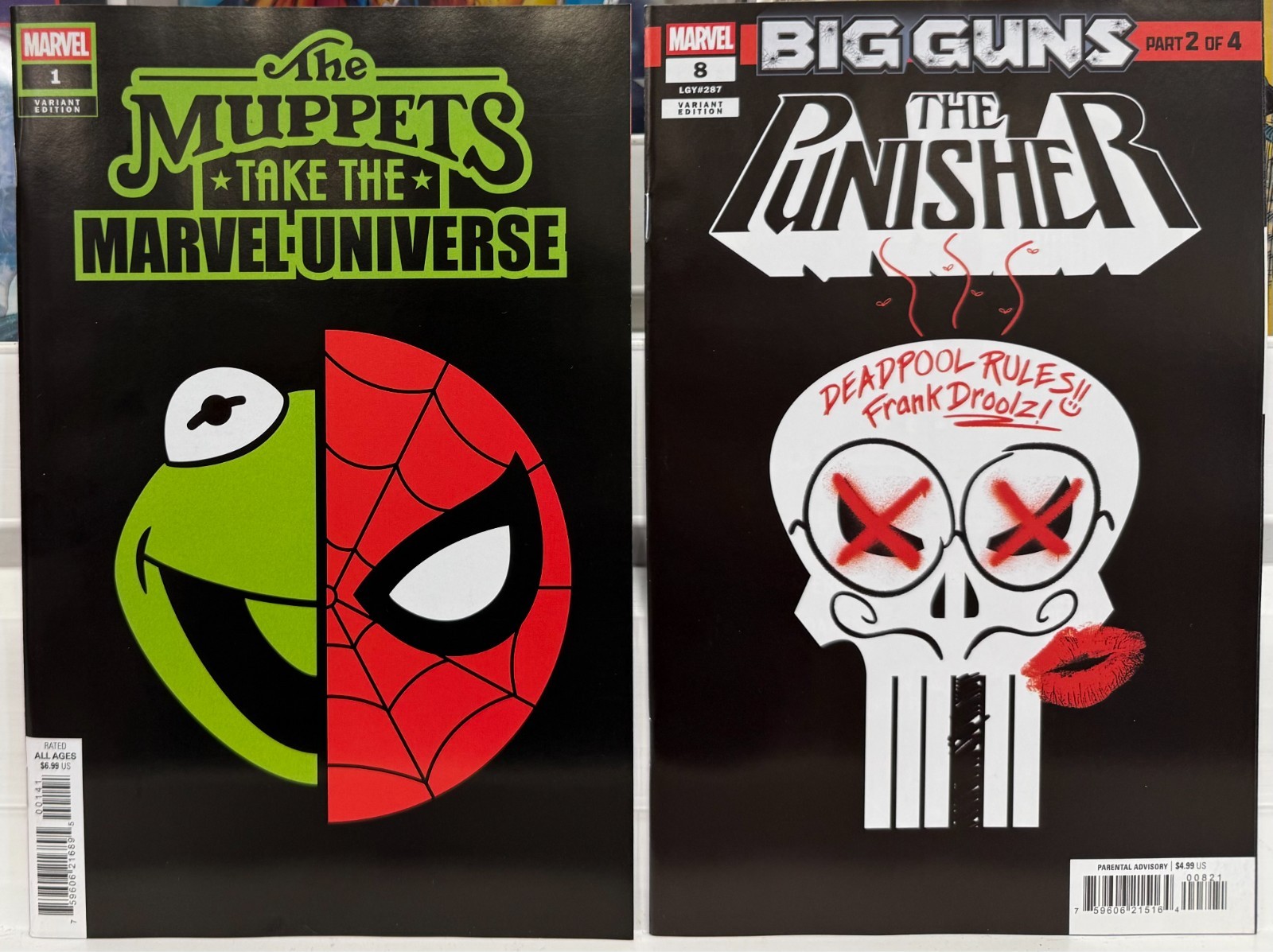 Marvel Comics Logo Variants Muppets/Spider-Man Mash-up & Deadpool/Punisher Logo