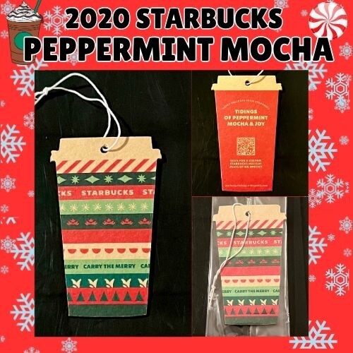 2020 LIMITED EDITION STARBUCKS PEPPERMINT MOCHA CAR/AIR FRESHENER SEALED NEW