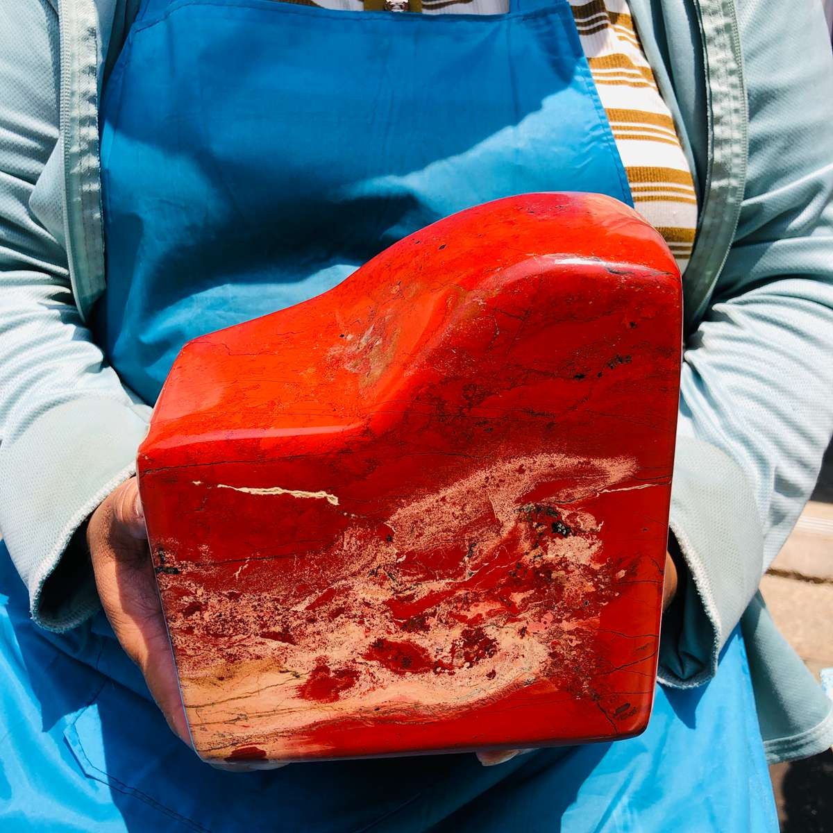 11LB Natural red jasper quartz crystal freeform specimen healing decor