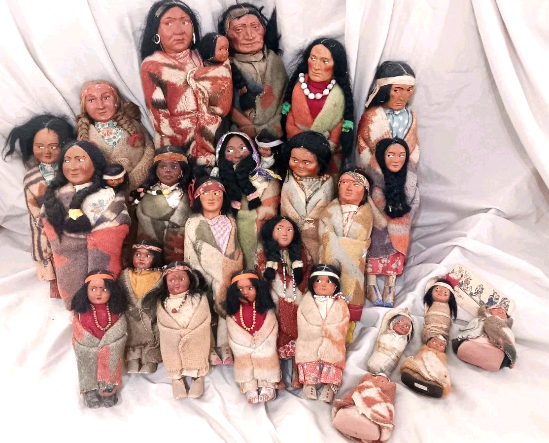 Skookum Doll Lot 24 Dolls Some w/Stands 9
