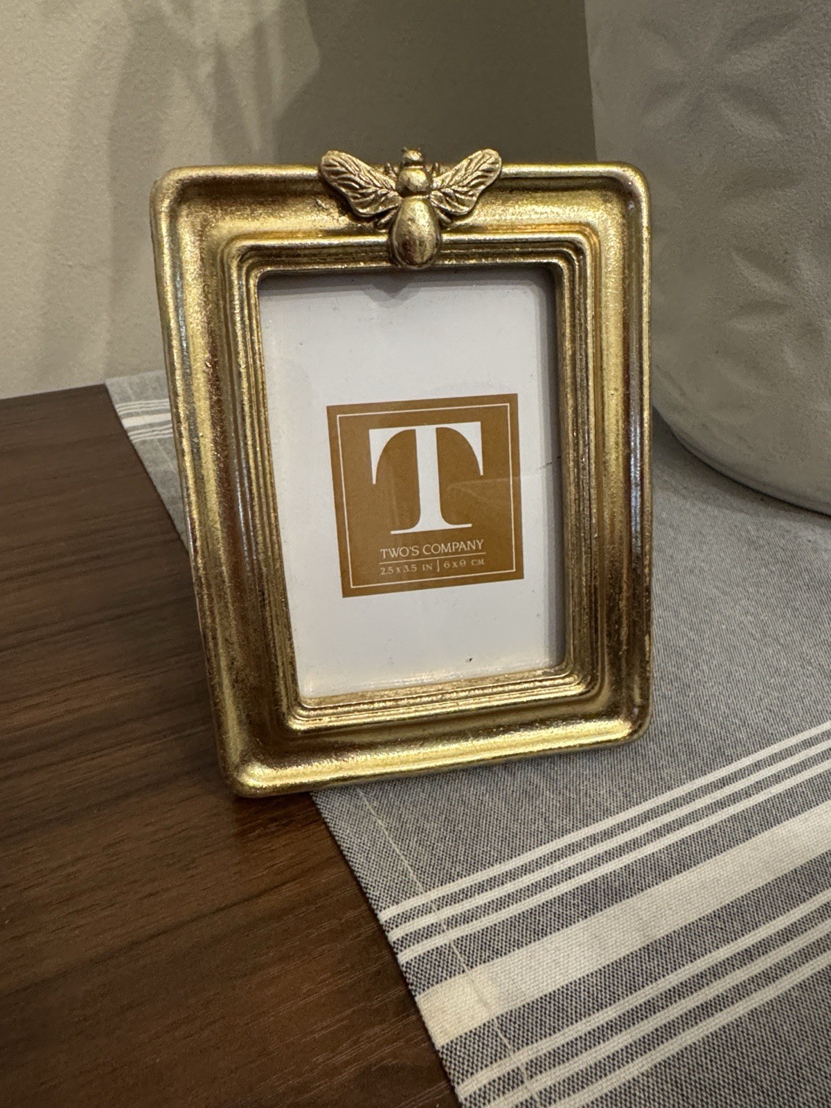 Two’s Company Gold Tone Enameled Bee Photo Frame Mini