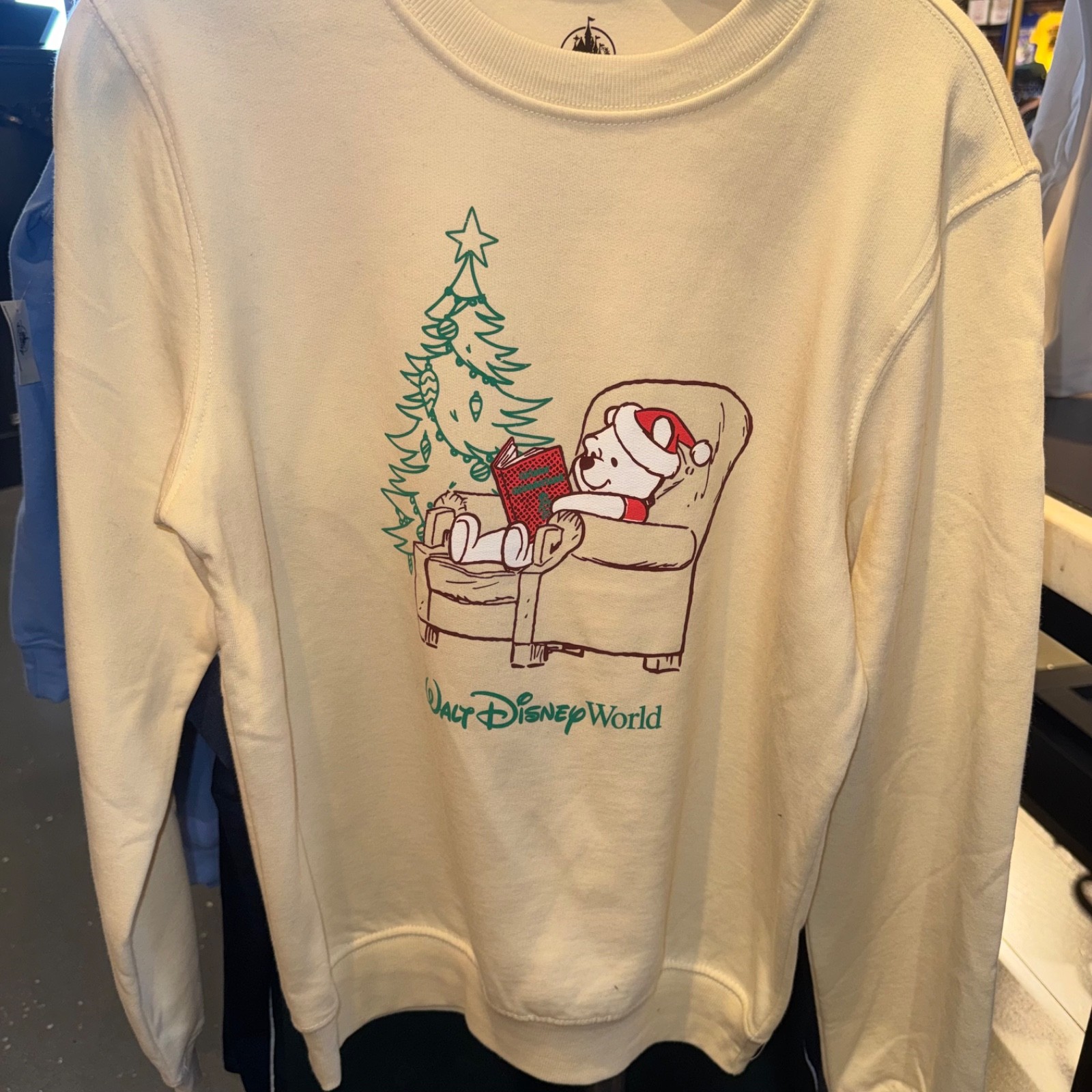 2026 Walt Disney World Parks Christmas Winnie The Pooh Sweatshirt Adult Szs NWT