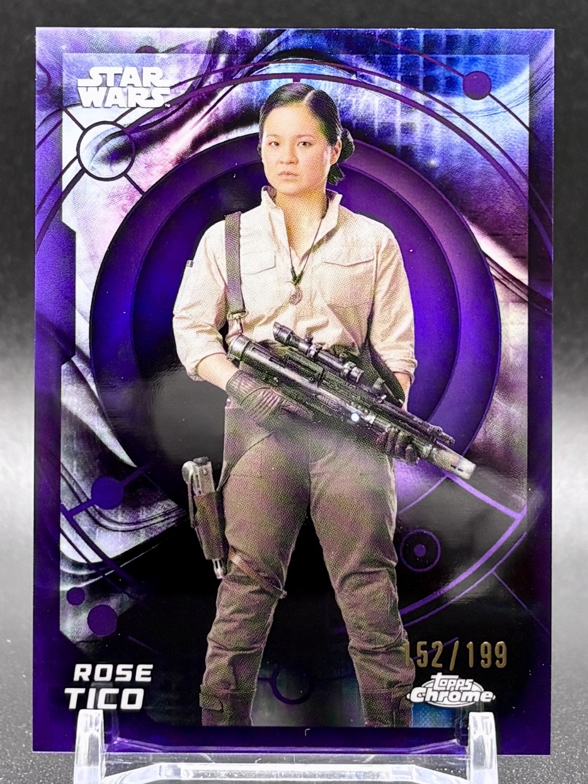 2026 Topps Chrome Star Wars Rose Tico Kamino Purple Refractor /199 #86