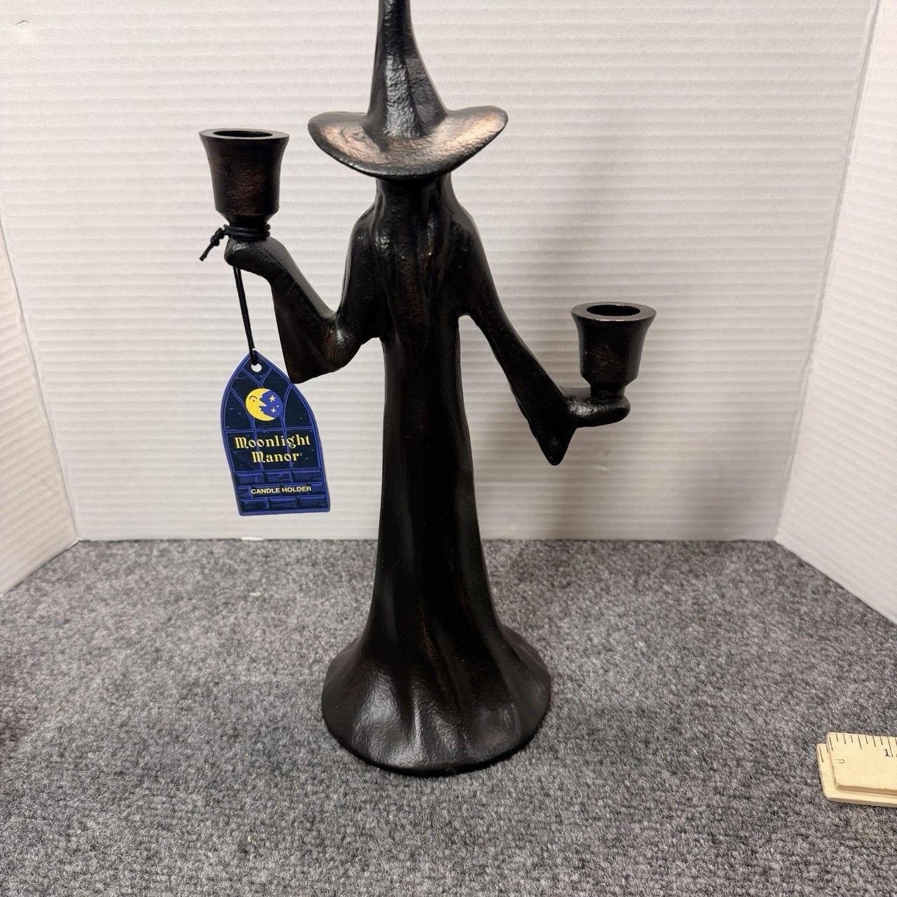 Moonlight Manor Witch Double Taper Candle Holder Halloween viral HTF PB dupe NEW