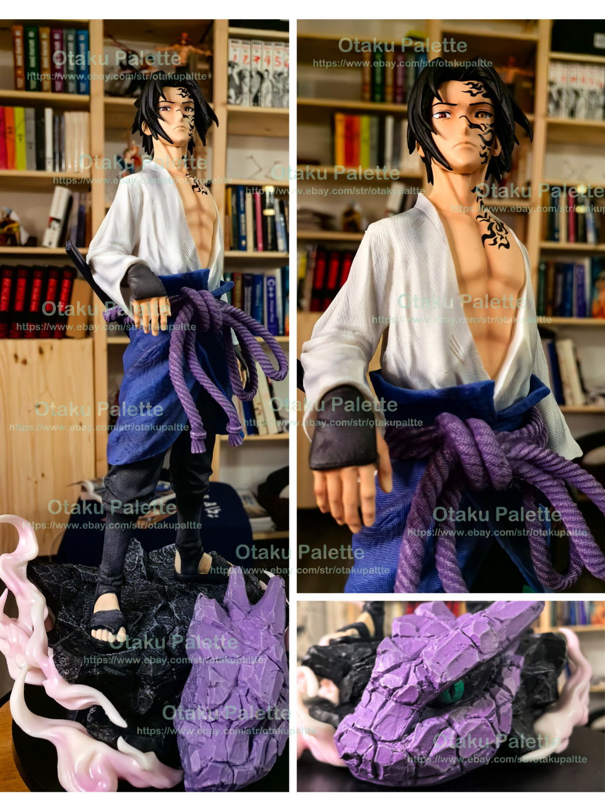 Naruto Sasuke Uchiha Figure, 42 cm Anime Statue GK 1/6 Scale Matte Finish