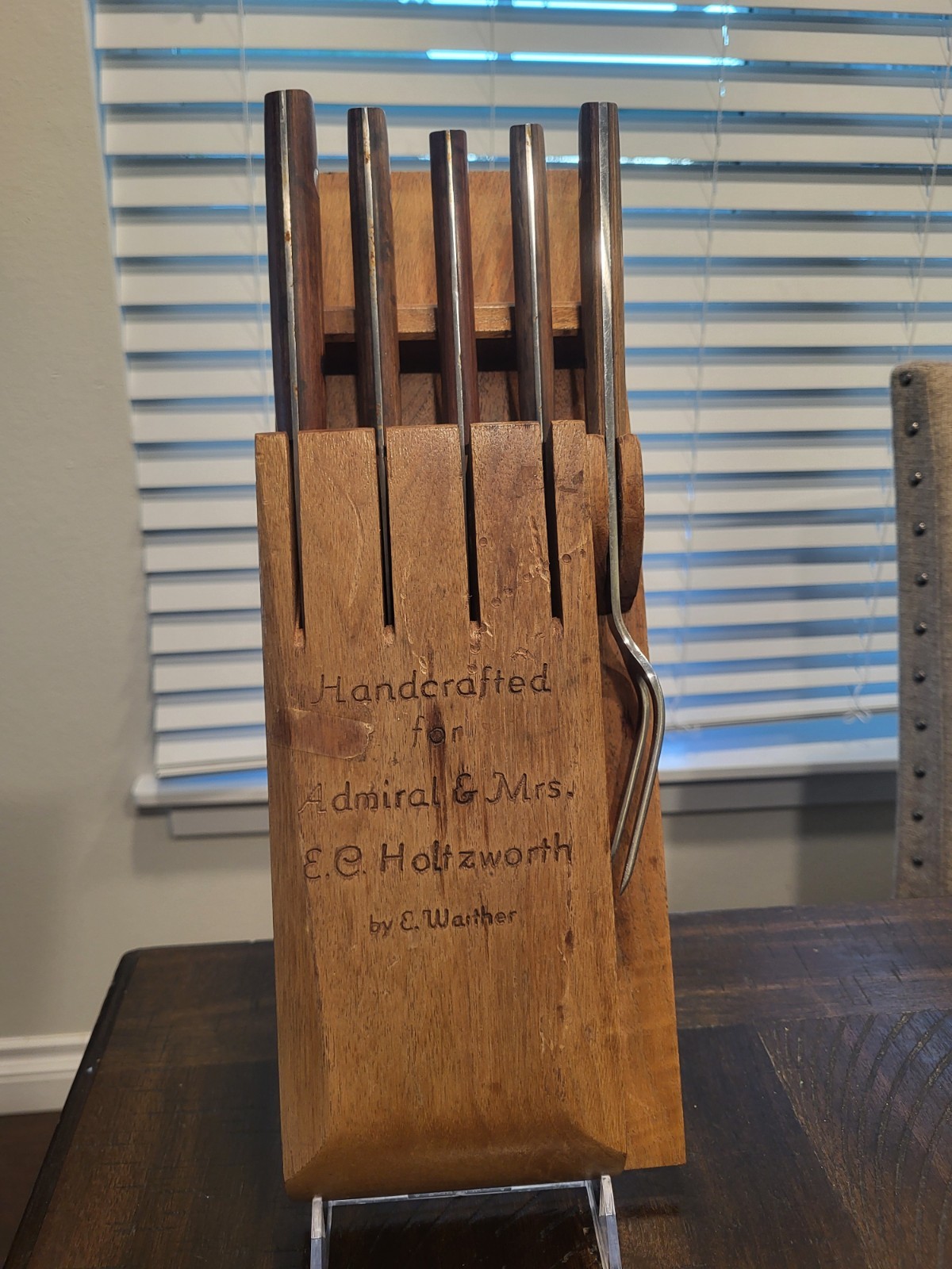 Vintage E. Warther & Son Knife Set – Rear Admiral Ernest C. Holtzworth  