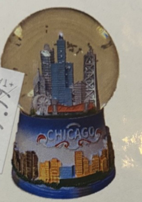 Chicago skyline snow globe 5in NEW in Box