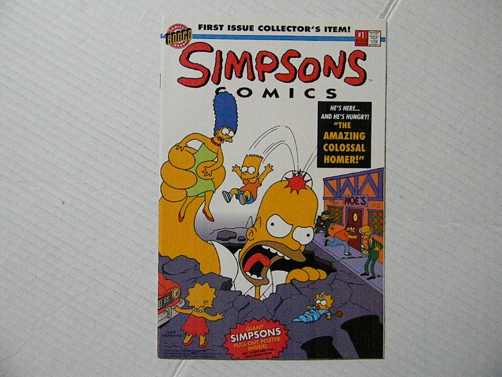 1 SIMPSONS COMICS #1 w POSTER First Printing BONGO COMICS 1993 + BONUS